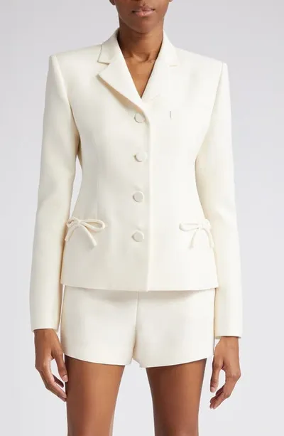 Valentino Crepe Couture Jacket Woman Ivory 38