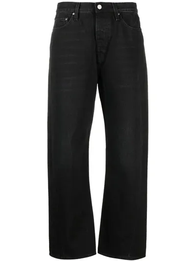 Totême Straight Leg Jeans In Black Cotton Woman