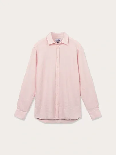 Love Brand & Co. Men's Pastel Pink Galliot Cotton Shirt