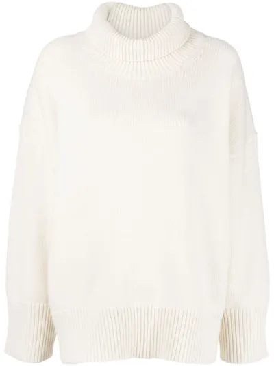 Chloé Cashmere Turtleneck Sweater In White