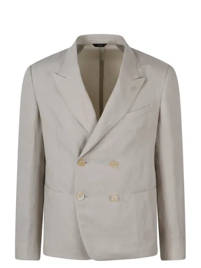 Fendi Linen Blazer In Beige