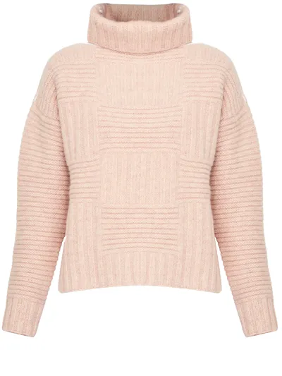 Bottega Veneta Wool Turtleneck Sweater In Pink