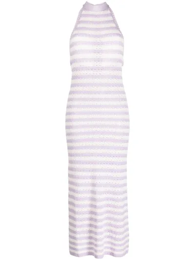 Kitri Atlanta Crochet Knit Dress In Lilac