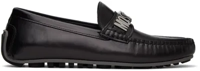 Moschino Black Logo Loafers