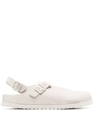 Birkenstock 1774 Iii Tokio Suede Slippers In Bianco