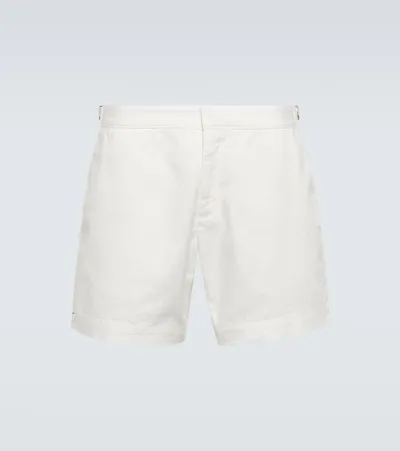 Orlebar Brown Bulldog Cotton Shorts In Beige