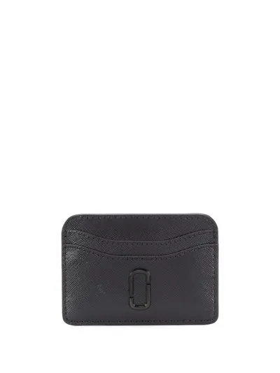 Marc Jacobs The Snapshot Leather Credit Card Case In Black