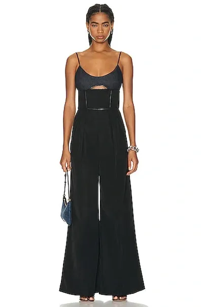 Et Ochs Weston Cutout Wide-leg Jumpsuit In Black