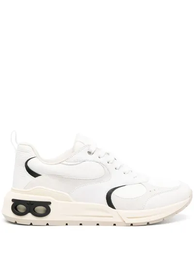 Ferragamo Sneakers In Optic White,black