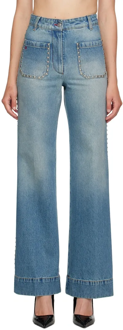 Victoria Beckham Blue Alina Jeans In Denim