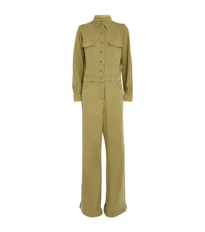 7 For All Mankind Luxe Jumpsuit In Green