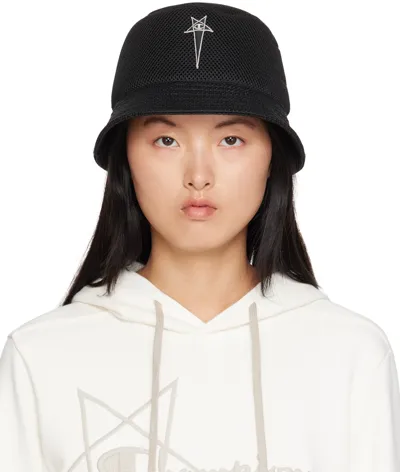 Rick Owens Black Champion Edition Gilligan Bucket Hat In 09 Black