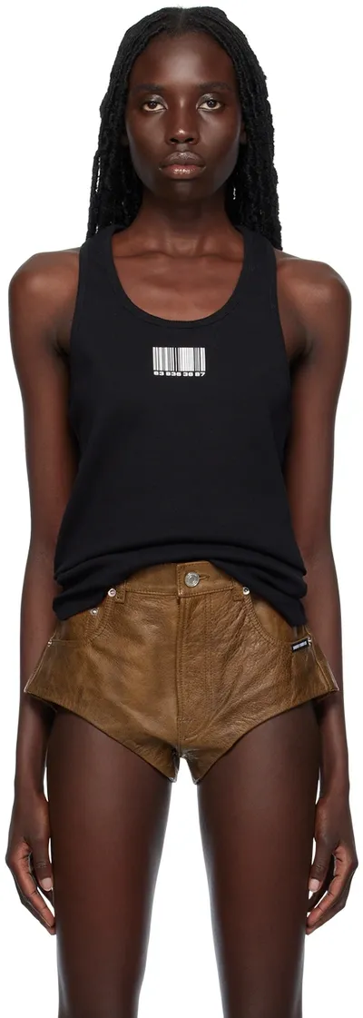 Vtmnts Black Barcode Tank Top