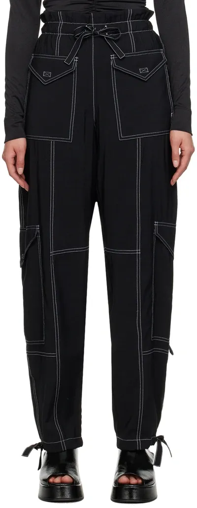 Ganni Black Pocket Trousers