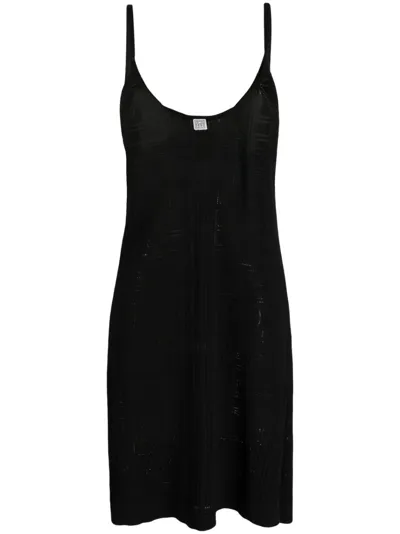 Totême Plunging V-neck Sleeveless Dress In Black