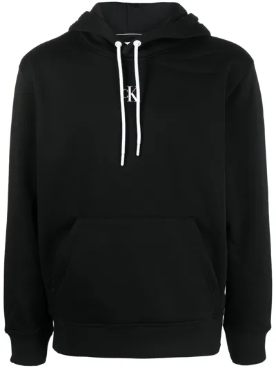 Calvin Klein Logo-print Hoodie In Black