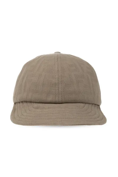 Fendi Baseball Cap In Ecru