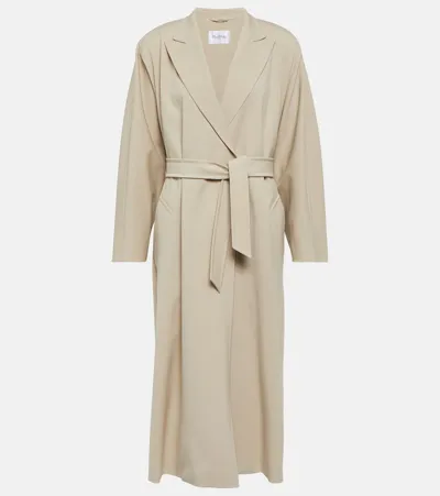 Max Mara Ottico Wool Coat In 002 Sand