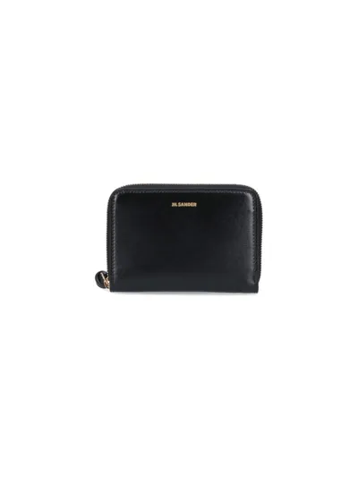 Jil Sander Logo Wallet In Black  