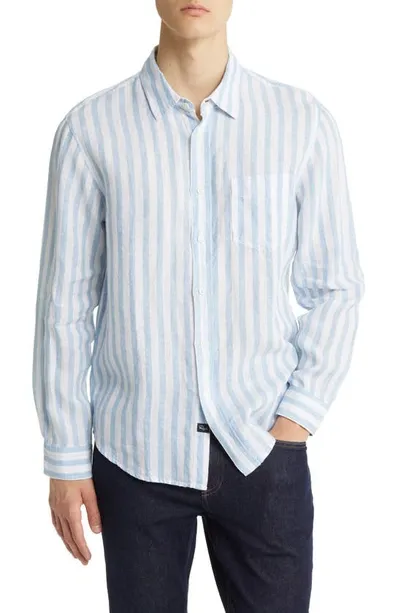 Rails Men's Havana Stripe Long-sleeve Shirt In Athena White Stripe