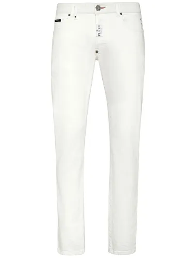 Philipp Plein Tief Sitzende Skinny-jeans In White