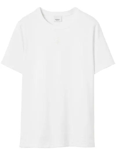 Burberry Ekd Print Cotton Oversized T-shirt In Salt