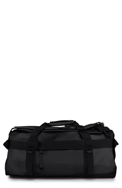 Rains Small Texel Waterproof Duffle Backpack In Black