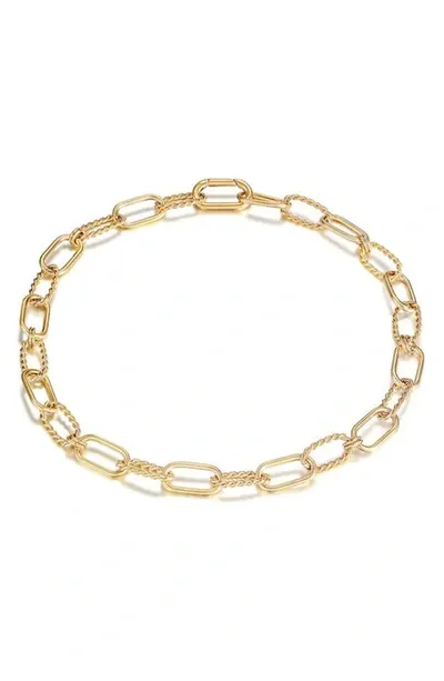 Jane Basch Designs Twisted Link Necklace In Gold