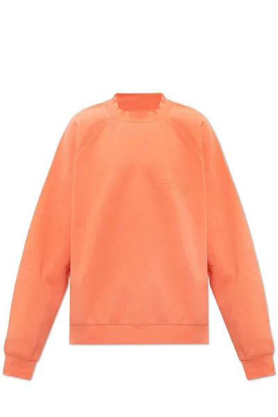 Essentials Fear Of God  Logo Printed Sweatshirt In Coral