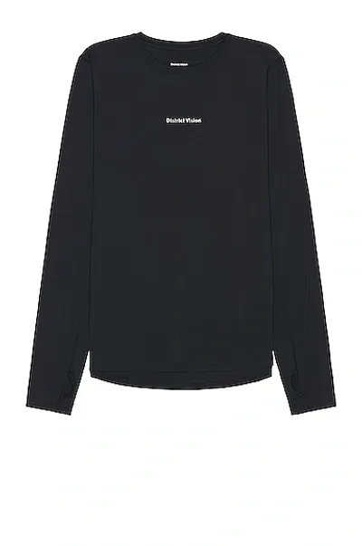 District Vision Aloe Long Sleeve T-shirt In Black