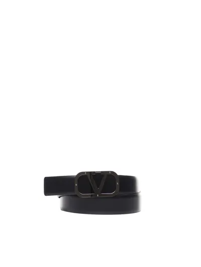 Valentino Garavani Valentino Vlogo Signature Belt In Black