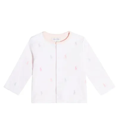 Polo Ralph Lauren Baby Cable-knit Cotton Cardigan In Pink