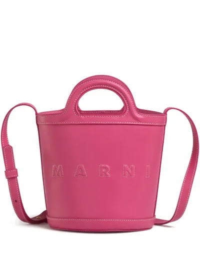 Marni Tropicalia Small Bucket Bag In Pink