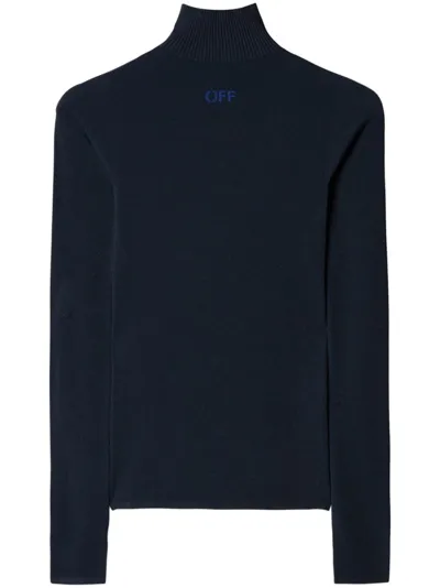 Off-white Off-logo High-neck Jumper In Black