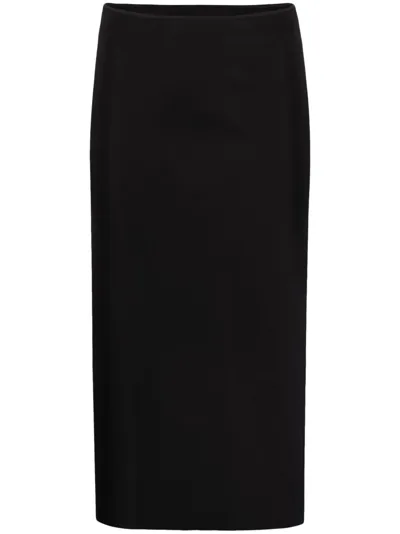 Tom Ford Black Zip Midi Skirt