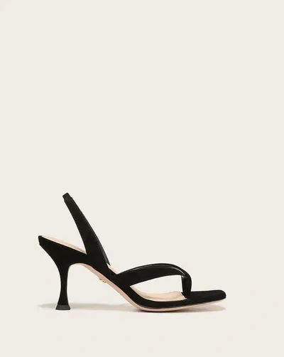 Veronica Beard Merrit Suede Slingback Sandals In Black