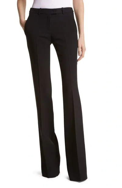 Michael Kors Haylee Double-crepe Flare Trousers In Black