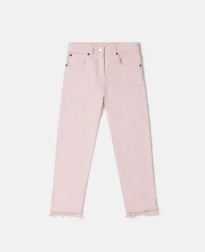 Stella Mccartney Distressed Hem Straight Leg Jeans In Multicolour