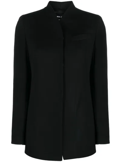 Giorgio Armani Single-breasted Blazer In Black