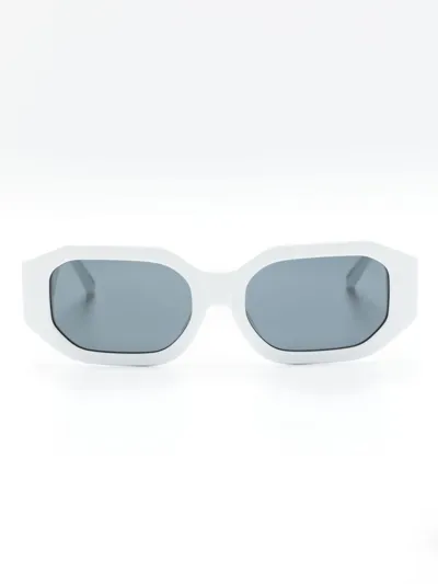 Attico Blake Rectangle-frame Sunglasses In White