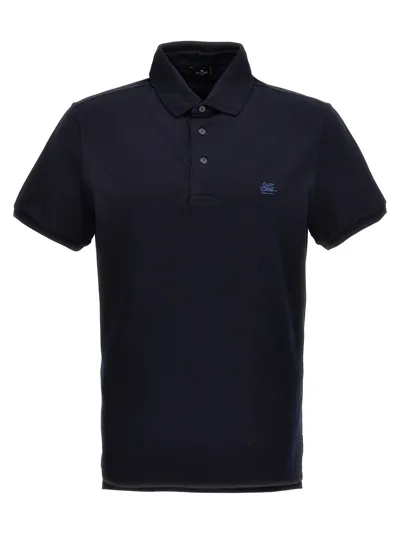 Etro Polo Logo In Blue