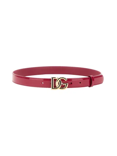 Dolce & Gabbana Belt With Buckle In Fuchsia