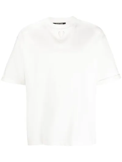 Roberto Cavalli Logo-plaque Short-sleeve T-shirt In White