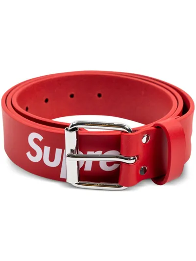 Supreme Repeat "red" Leather Belt