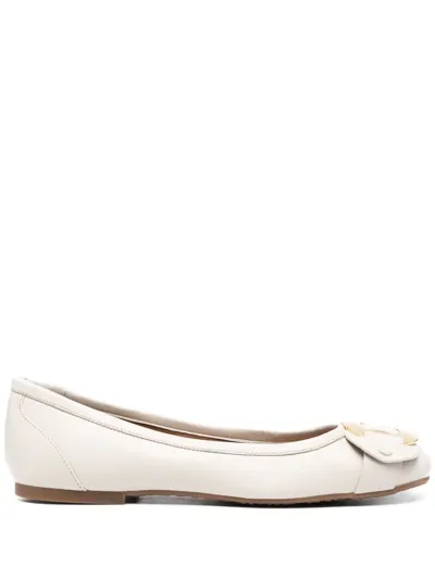 See By Chloé Chany Ballerina White Size 8 100% Goatskin