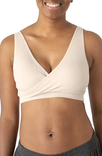 Kindred Bravely Plus Size Sublime Adjustable Crossover Nursing & Lounge Bra S In Stone