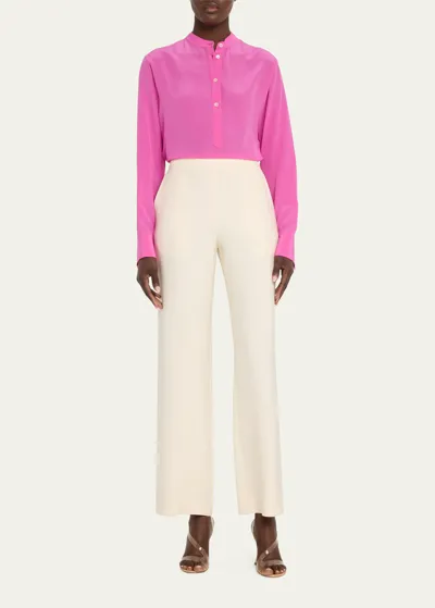 Stella Mccartney Eva Silk Crepe De Chine Shirt In Pink