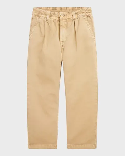 Ralph Lauren Kids' Boy's Easy Pleated Twill Pants In Vintage Khaki