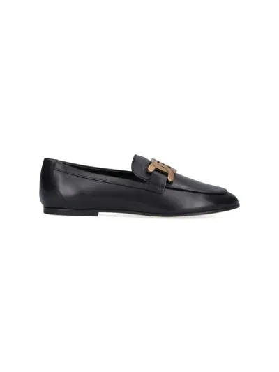 Tod's Buckle Loafers In Black  