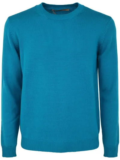 Nuur Long Sleeve Crew Neck Sweater In Blue